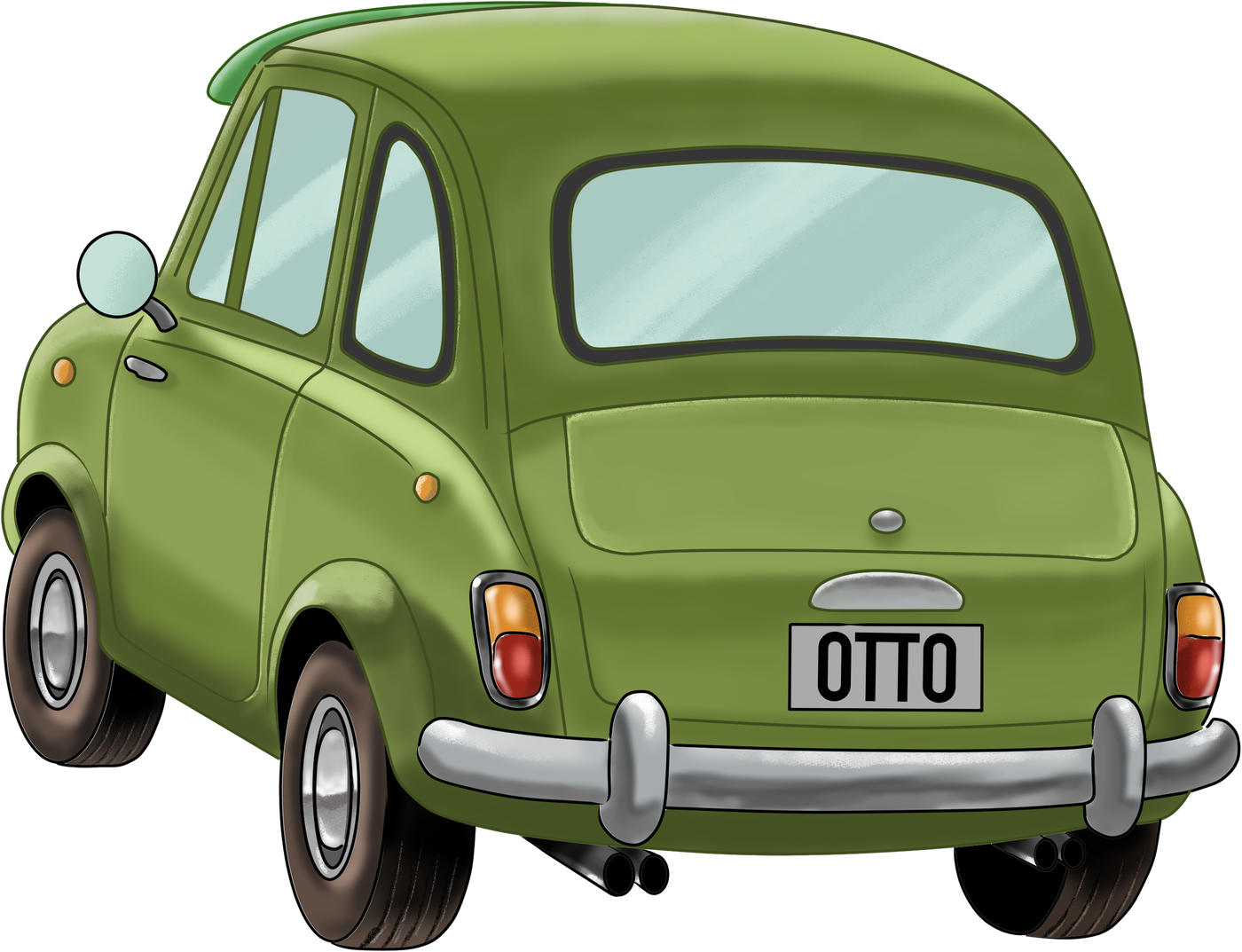 Otto from behind, showing his OTTO number plate